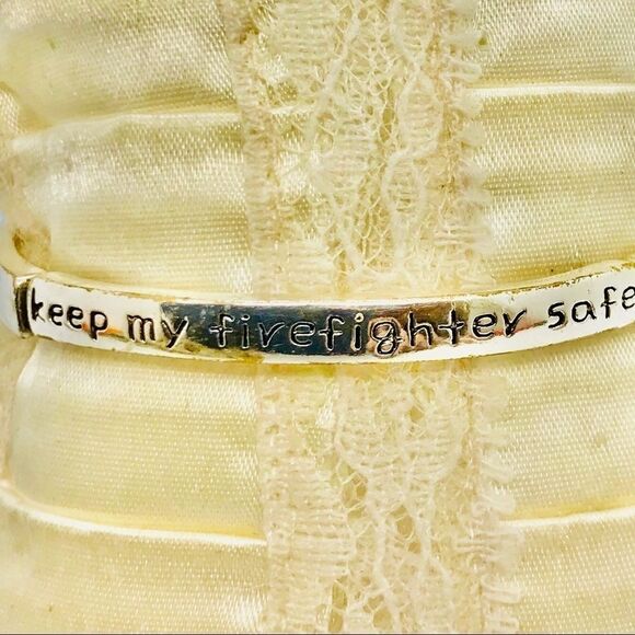 Fireman Blessing Enamel Charm Bracelet Sil… - Picture 4 of 14
